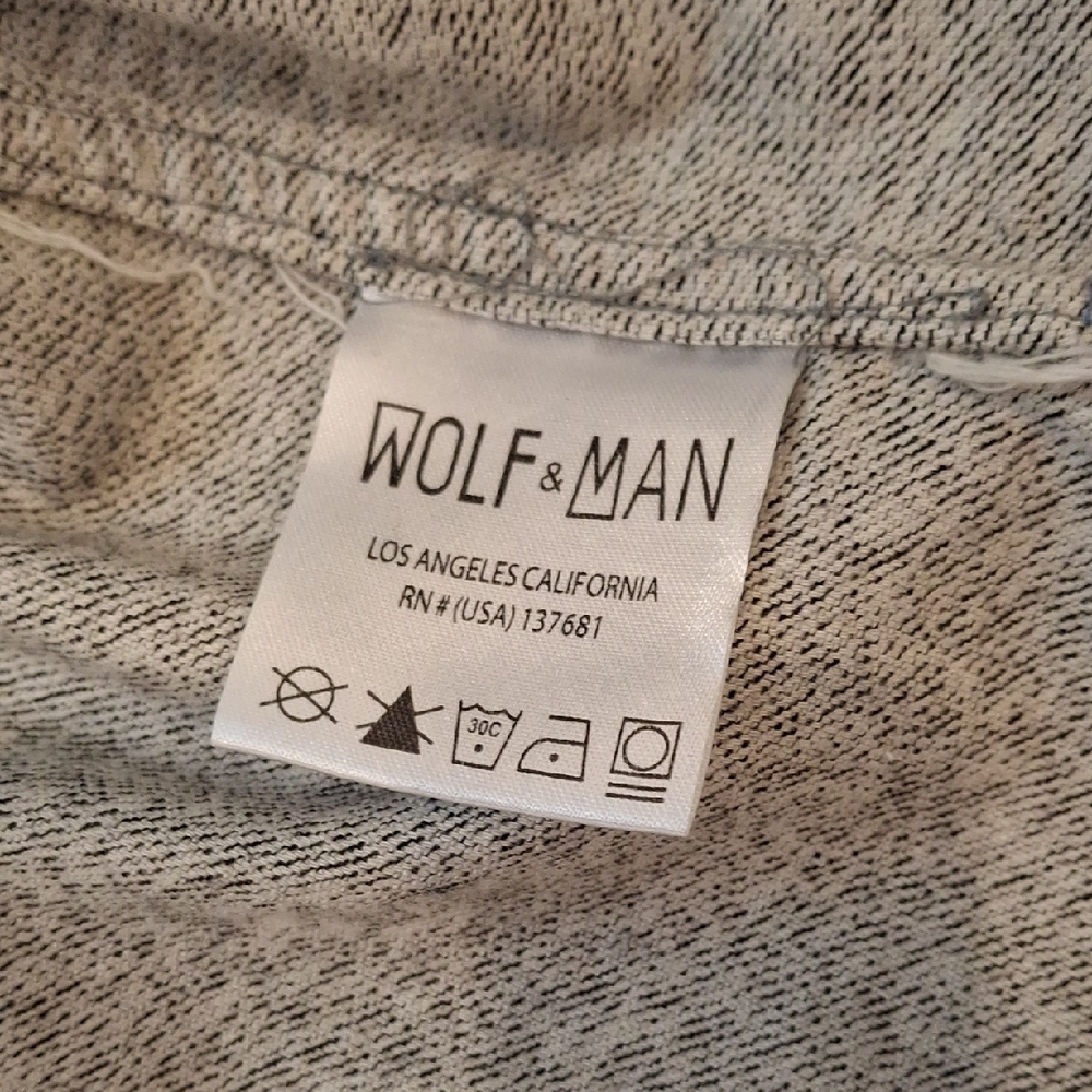 Wolf & Man Gray and Blue Long Sleeve Over Shirt Size XL - Picture 4 of 8